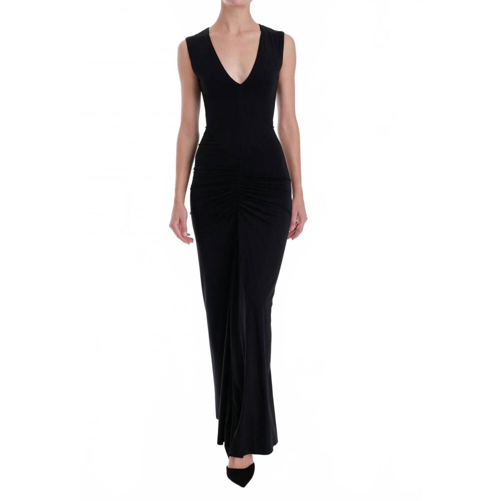 NEW KARINA GRIMALDI julia maxi dress in black